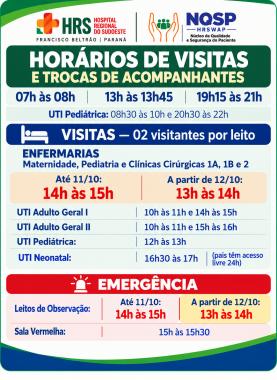 Horário de visitas