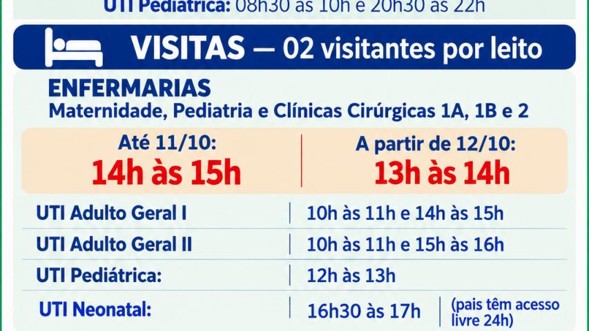 Horário de visitas